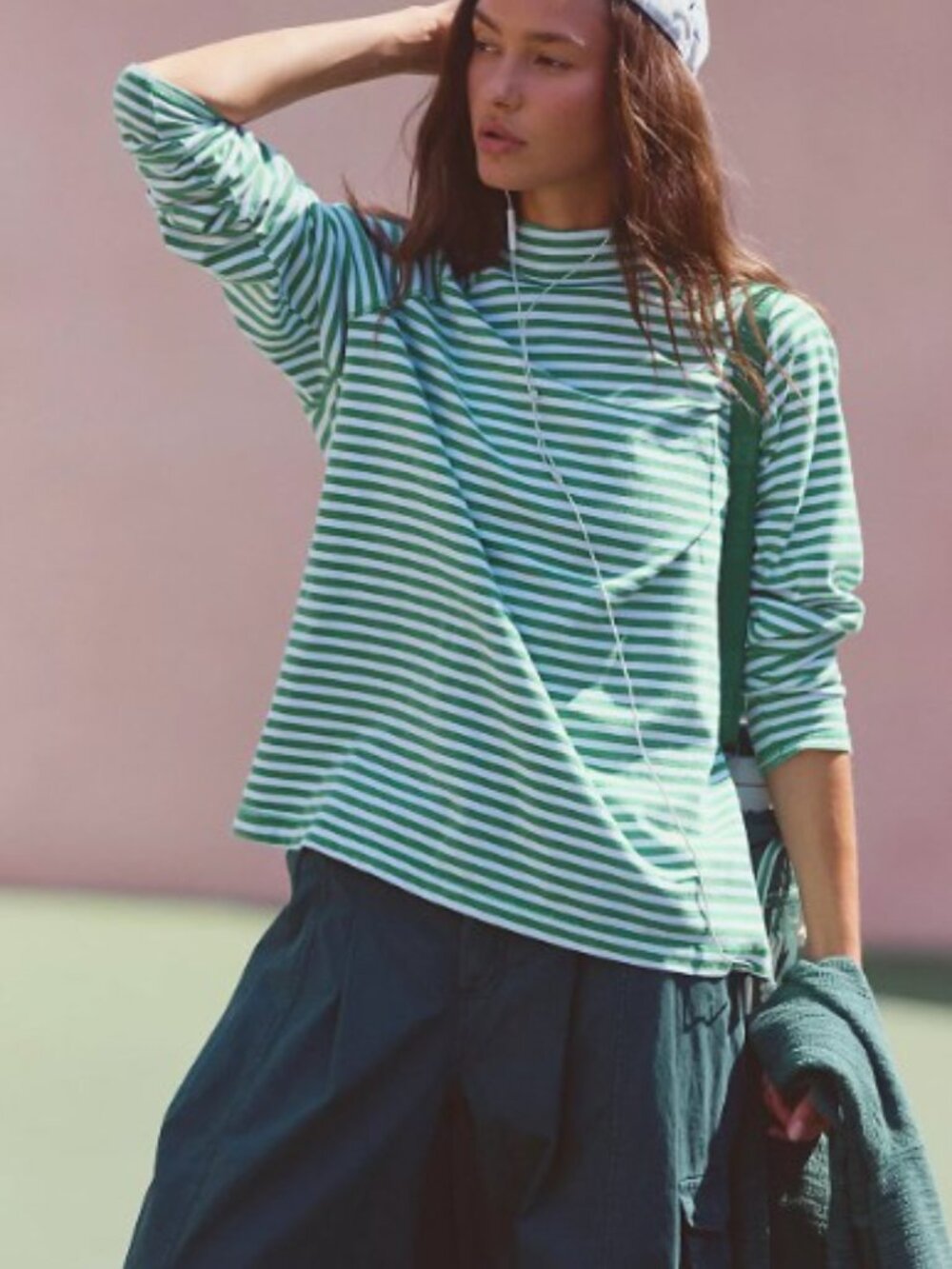 (FP-54) Free People Restoration Yarn Dye Stripe Layer